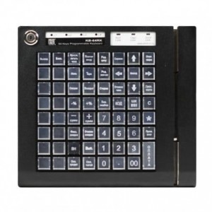 Программируемая клавиатура KB-64RK черная с ридером магнитных карт на 1&2-я дорожки